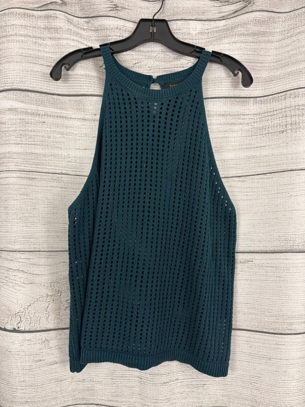 Halogen Teal Open Knit Sleeveless Sweater Size XL